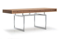 Schreibtisch aus Nussholz & Gestell aus Edelstahl von Bodil Kjaer für Karakter