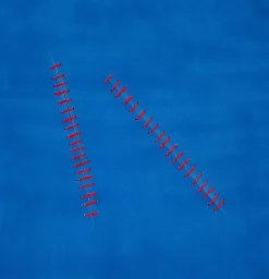 Schräge Nähte auf Blau - Original Acrylbild von Mario Bigetti - 2020 2020