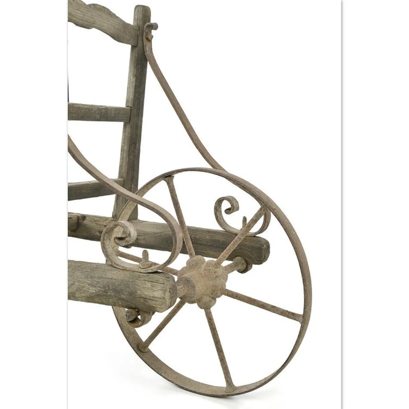 Schubkarre aus Holz und Metall, 19. Jh.