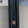 Schwarze Art Deco Wandschirme aus ebonisiertem Holz & goldenem Metall, 1960er