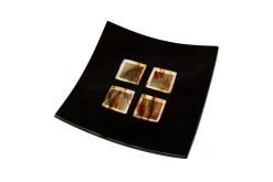 Schwarze Dodezona R25 Schale aus Muranoglas von Stefano Birello für VéVé Glas