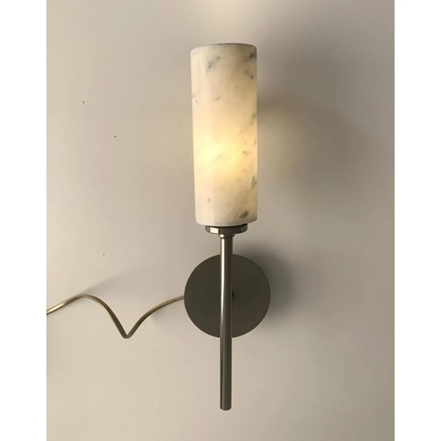 Schwarze Nickel Carrara Marmor Wandleuchten von Simoeng, 2er Set