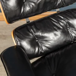 Schwarzer Ledersessel von Mobilier International, 1980er
