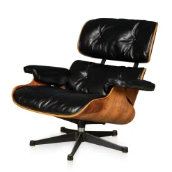 Schwarzer Ledersessel von Mobilier International, 1980er