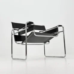 Schwarzer Mid-Century Wassily B3 Stuhl von Marcel Brauer, 1990er