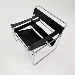 Schwarzer Mid-Century Wassily B3 Stuhl von Marcel Brauer, 1990er