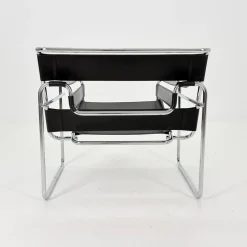 Schwarzer Mid-Century Wassily B3 Stuhl von Marcel Brauer, 1990er