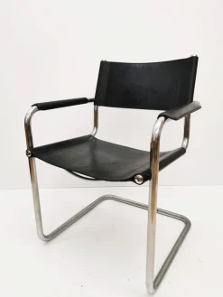 Schwarzer Modell MG5 Centro Studi Schreibtischstuhl von Mart Stam & Marcel Breuer, 1970er