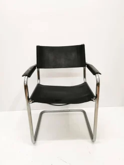 Schwarzer Modell MG5 Centro Studi Schreibtischstuhl von Mart Stam & Marcel Breuer, 1970er
