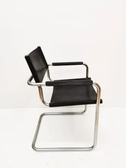 Schwarzer Modell MG5 Centro Studi Schreibtischstuhl von Mart Stam & Marcel Breuer, 1970er