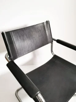 Schwarzer Modell MG5 Centro Studi Schreibtischstuhl von Mart Stam & Marcel Breuer, 1970er