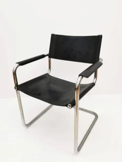 Schwarzer Modell MG5 Centro Studi Schreibtischstuhl von Mart Stam & Marcel Breuer, 1970er