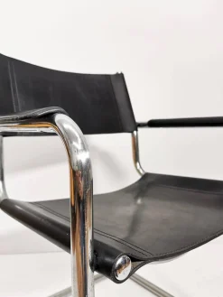 Schwarzer Modell MG5 Centro Studi Schreibtischstuhl von Mart Stam & Marcel Breuer, 1970er