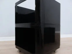Schwarzer Modularer Componibili 4970 Servierwagen von Anna Castelli Ferrieri für Kartell, 1960er