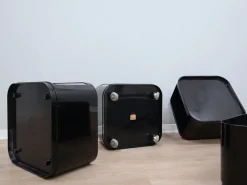 Schwarzer Modularer Componibili 4970 Servierwagen von Anna Castelli Ferrieri für Kartell, 1960er