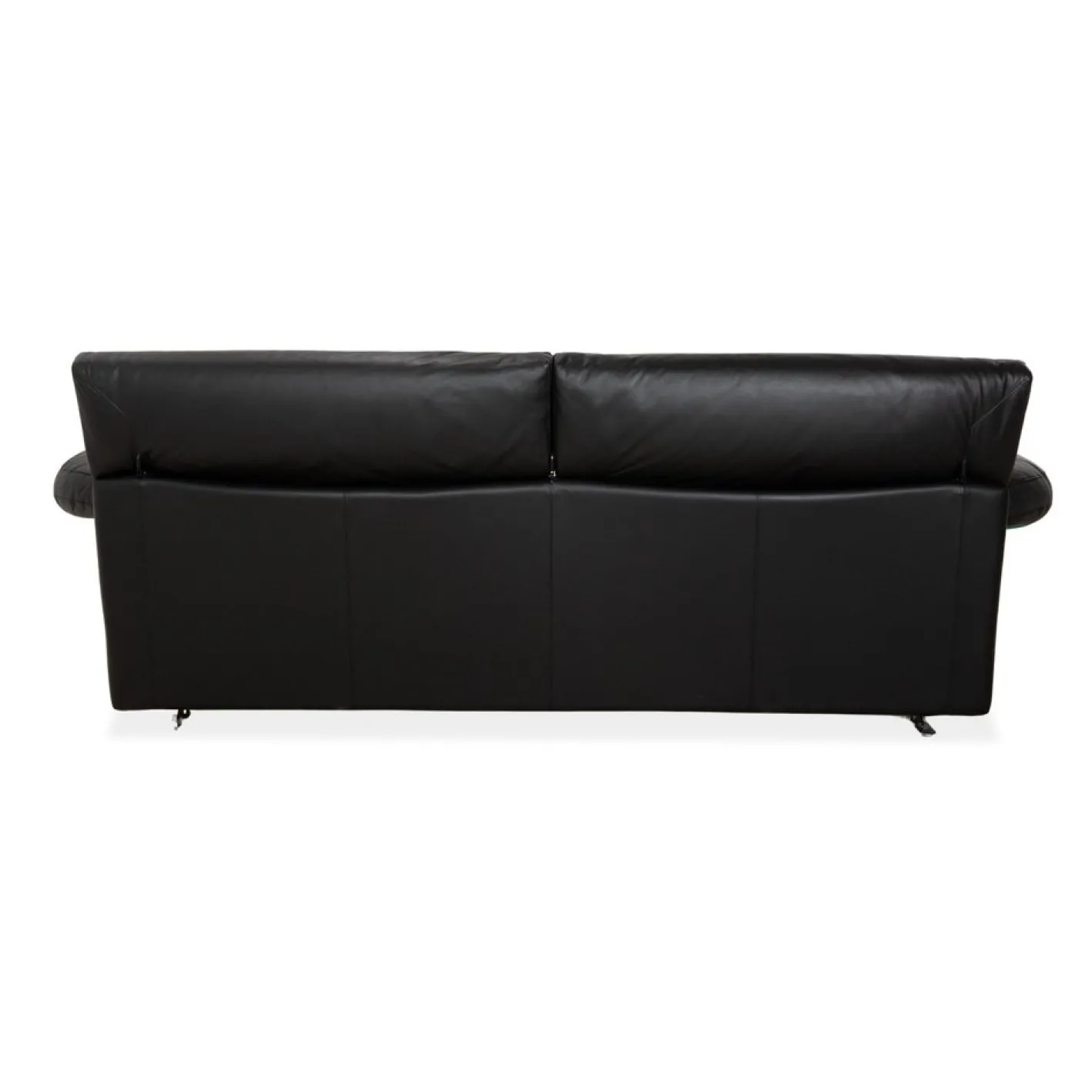 Schwarzes Arca Drei-Sitzer Ledersofa mit manueller Funktion von B&B Italia