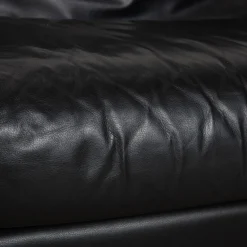 Schwarzes Arca Drei-Sitzer Ledersofa mit manueller Funktion von B&B Italia