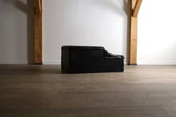 Schwarzes DS-1025 Terrazza Ledersofa von Ubald Klug für de Sede, 1970er
