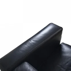 Schwarzes LC2 3-Sitzer Ledersofa von Le Corbusier, 2000er
