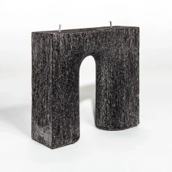 Schwarze zerkratzte Trionfo Kerze von Gio Aio Design für Antica Cereria Morciano