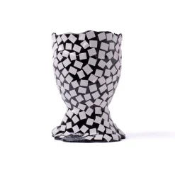 Schwarz-weiße Rock Vase von Gaetano Pesce für Fish Design