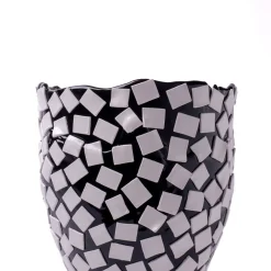 Schwarz-weiße Rock Vase von Gaetano Pesce für Fish Design