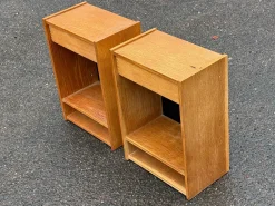 Schwebende Dänische Nachttische aus Eiche, 1960er, 2er Set