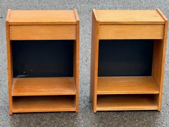 Schwebende Dänische Nachttische aus Eiche, 1960er, 2er Set