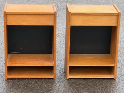 Schwebende Dänische Nachttische aus Eiche, 1960er, 2er Set