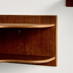 Schwebende Teak Nachttische, 1960er, 2er Set
