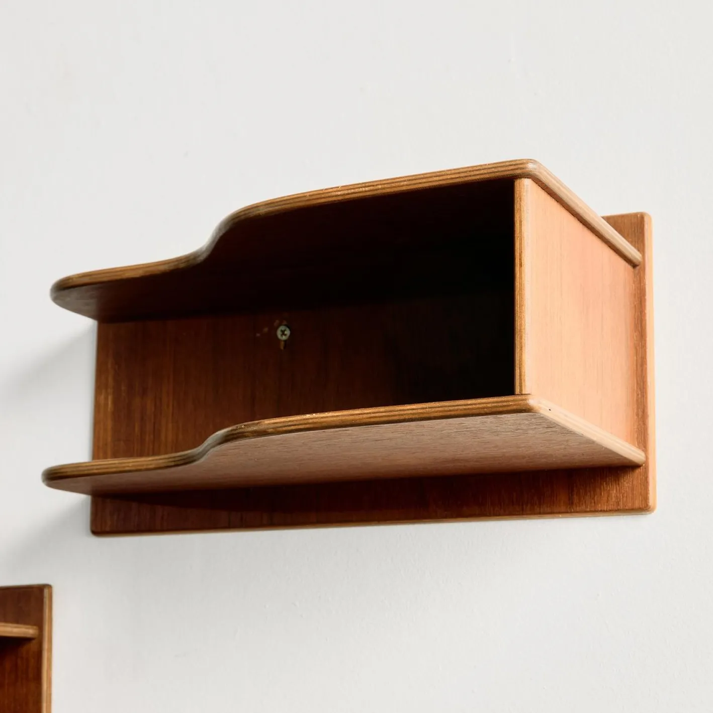Schwebende Teak Nachttische, 1960er, 2er Set