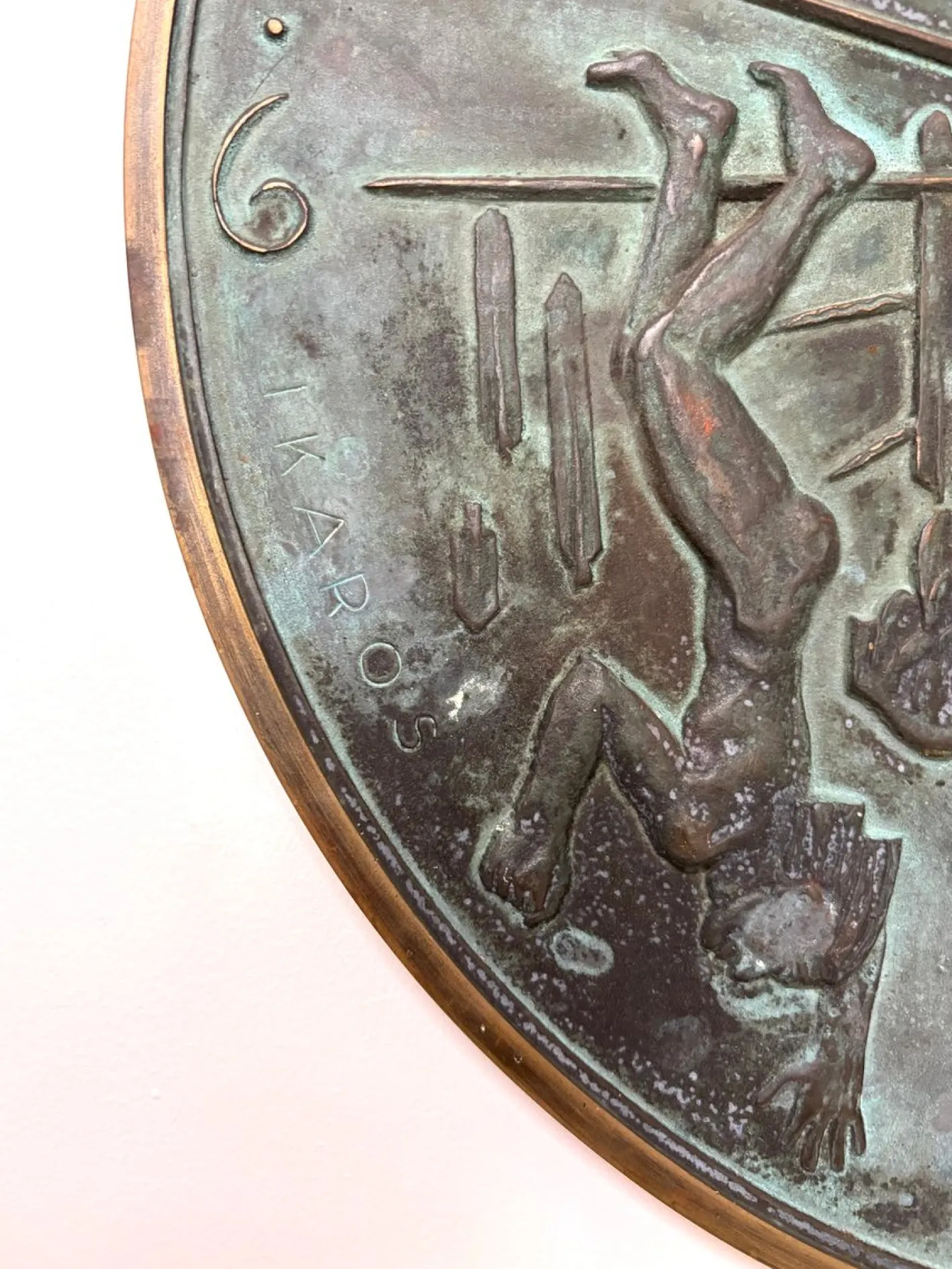 Schwedische Grace Sonnenuhr aus patinierter Bronze von Ulla Fogelklou-Skogh, 1930er