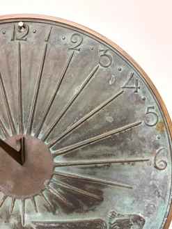 Schwedische Grace Sonnenuhr aus patinierter Bronze von Ulla Fogelklou-Skogh, 1930er