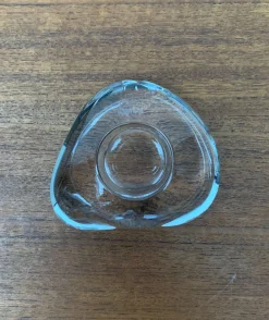 Schwedischer Vintage Kerzenhalter aus Glas von Orrefors