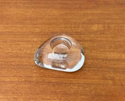 Schwedischer Vintage Kerzenhalter aus Glas von Orrefors