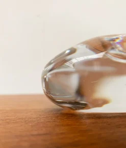 Schwedischer Vintage Kerzenhalter aus Glas von Orrefors