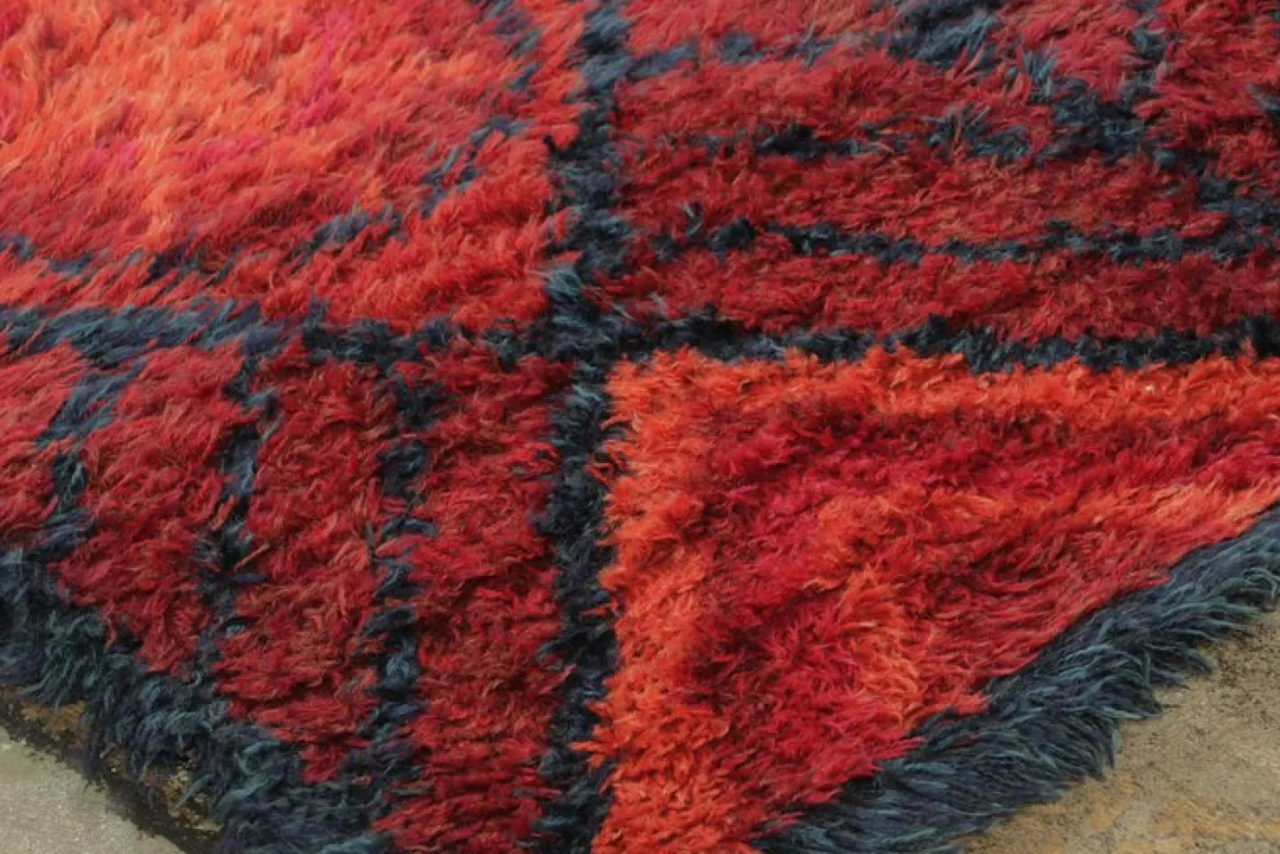 Schwedischer Vintage Rya Wollteppich von Rug&Kelim, 1950er