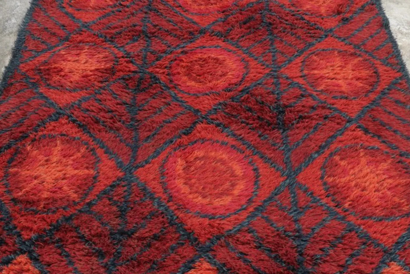 Schwedischer Vintage Rya Wollteppich von Rug&Kelim, 1950er