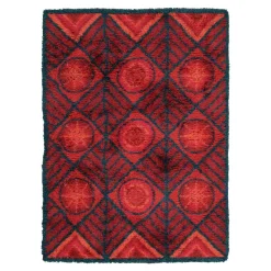 Schwedischer Vintage Rya Wollteppich von Rug&Kelim, 1950er