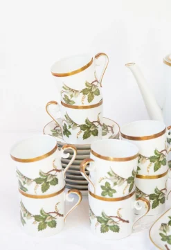 Schwedisches Kaffeeservice aus Porzellan von Hackefors, 1970er, 29 . Set
