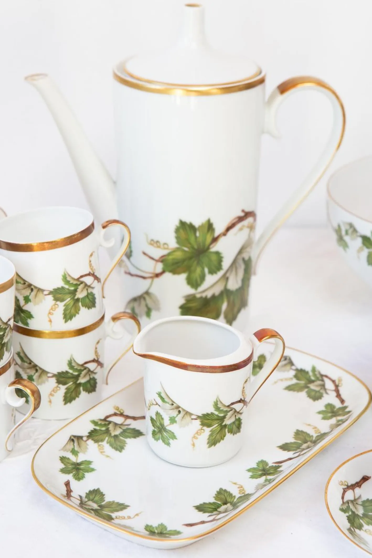 Schwedisches Kaffeeservice aus Porzellan von Hackefors, 1970er, 29 . Set