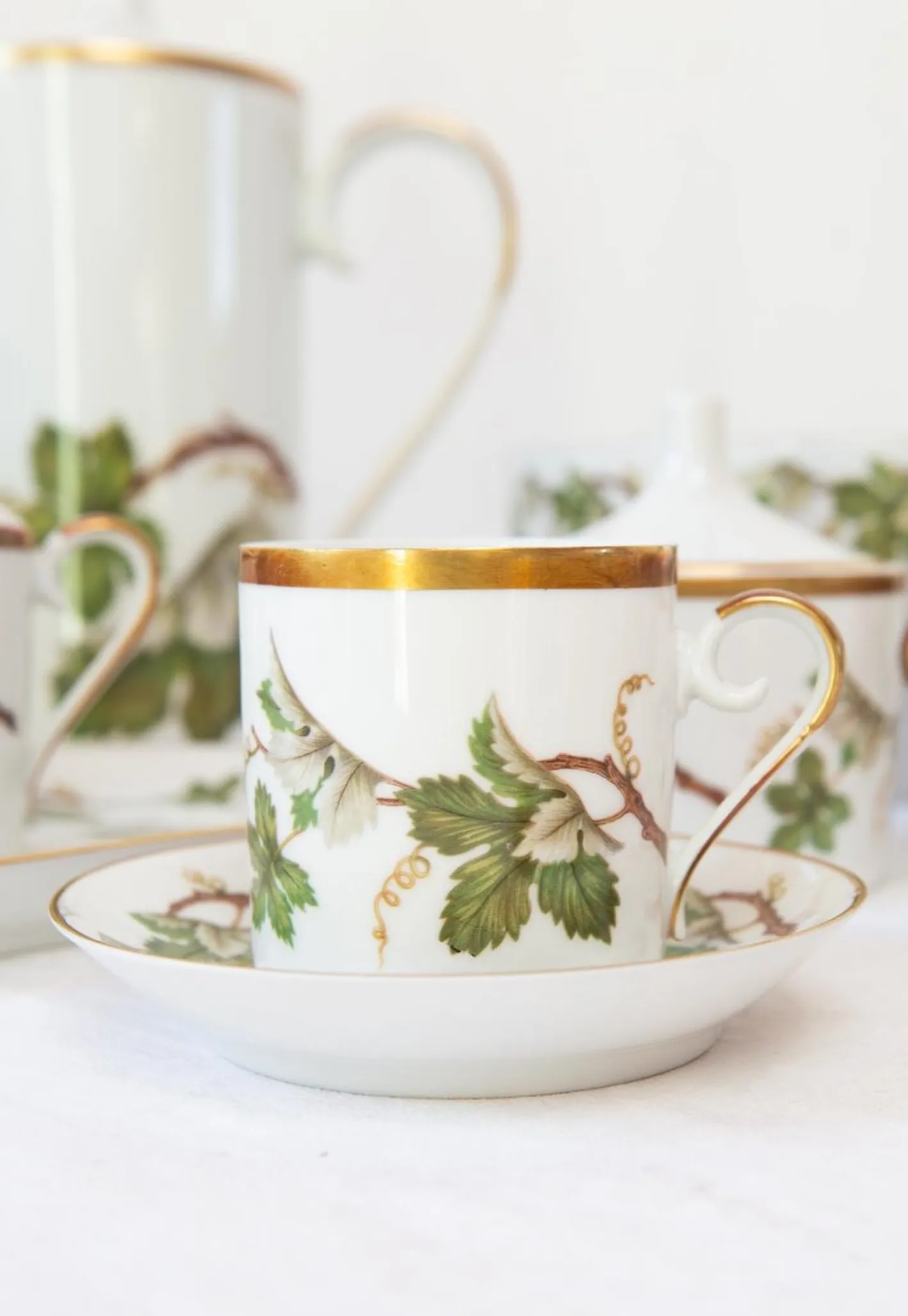 Schwedisches Kaffeeservice aus Porzellan von Hackefors, 1970er, 29 . Set