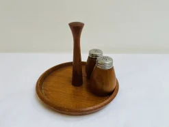 Schwedisches Salz & Pfeffer Set aus Teak von K. Holmberg, 1960er, 3er Set