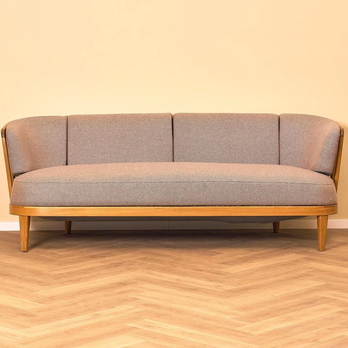Schwedisches Sofa aus Ulmenholz von Carl Malmsten