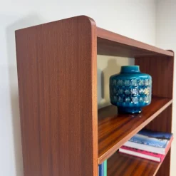 Schwedisches Teak Bücherregal mit Fünf Regalen, 1960
