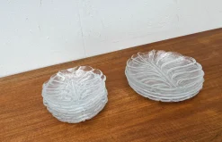 Schwedische Vintage Eden Glasteller von Lars Hellsten für Orrefors, 1970er, 13 Set