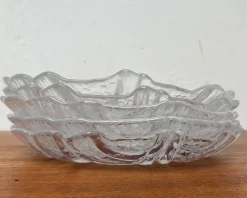Schwedische Vintage Eden Glasteller von Lars Hellsten für Orrefors, 1970er, 13 Set