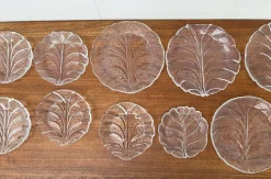Schwedische Vintage Eden Glasteller von Lars Hellsten für Orrefors, 1970er, 13 Set