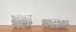 Schwedische Vintage Eden Glasteller von Lars Hellsten für Orrefors, 1970er, 13 Set