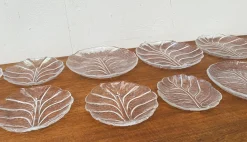 Schwedische Vintage Eden Glasteller von Lars Hellsten für Orrefors, 1970er, 13 Set